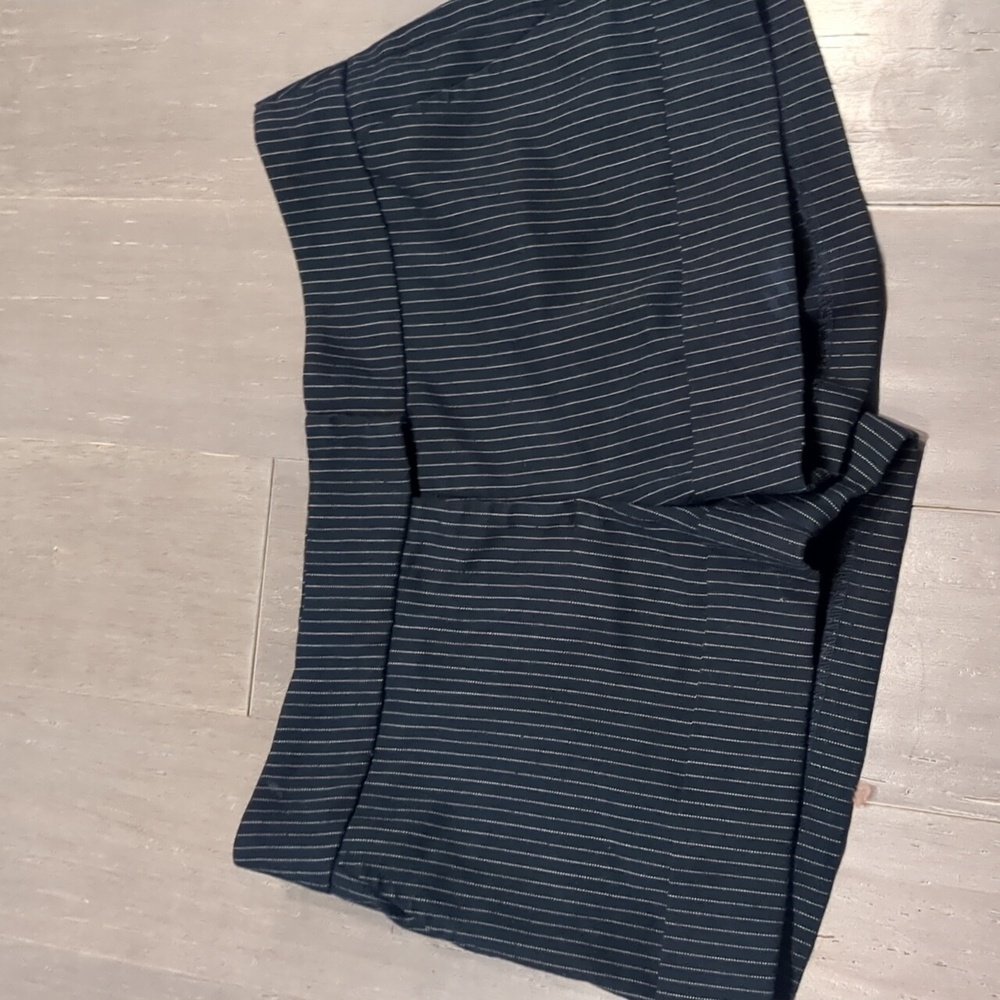 Navy blue pinstripe shorts size small